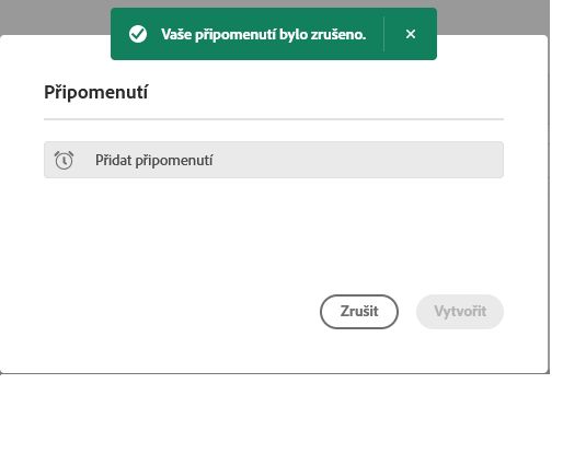 Úspěšné odstranění