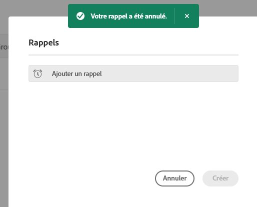 Suppression réussie