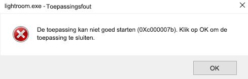 Bericht voor toepassingsfout