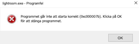 Meddelande om programfel