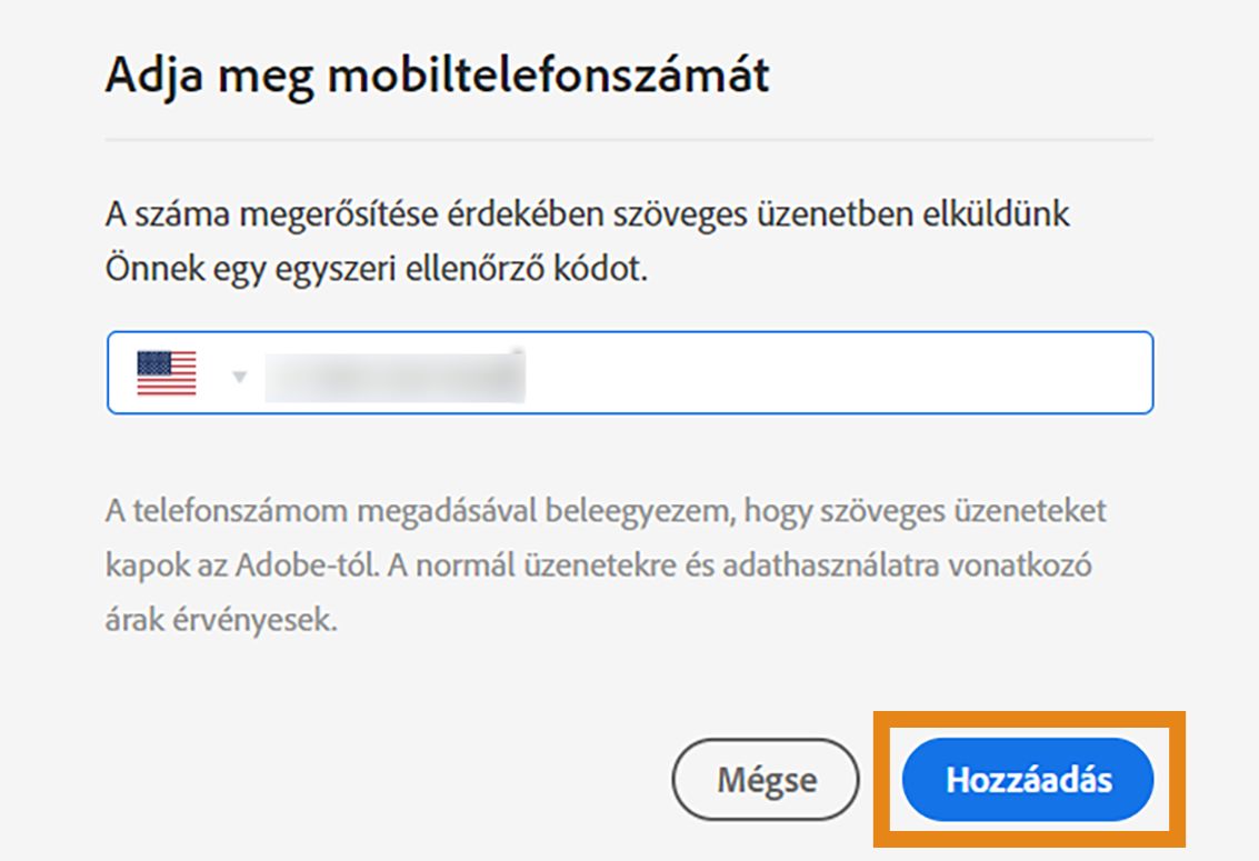 Erősítse meg, hogy engedélyezni szeretné a szöveges (SMS) értesítéseket a mobiltelefonján