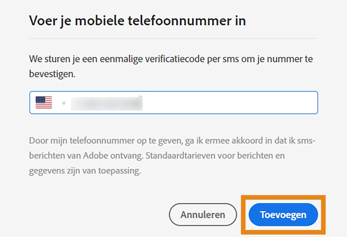 Bevestigen dat je sms-berichten op je mobiele telefoon wilt inschakelen