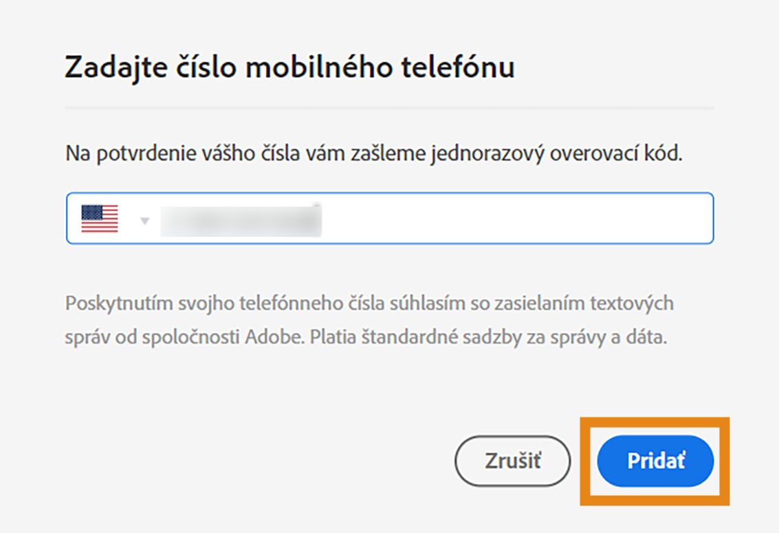 Potvrďte, že chcete povoliť textové upozornenia (SMS) na svojom mobilnom telefóne