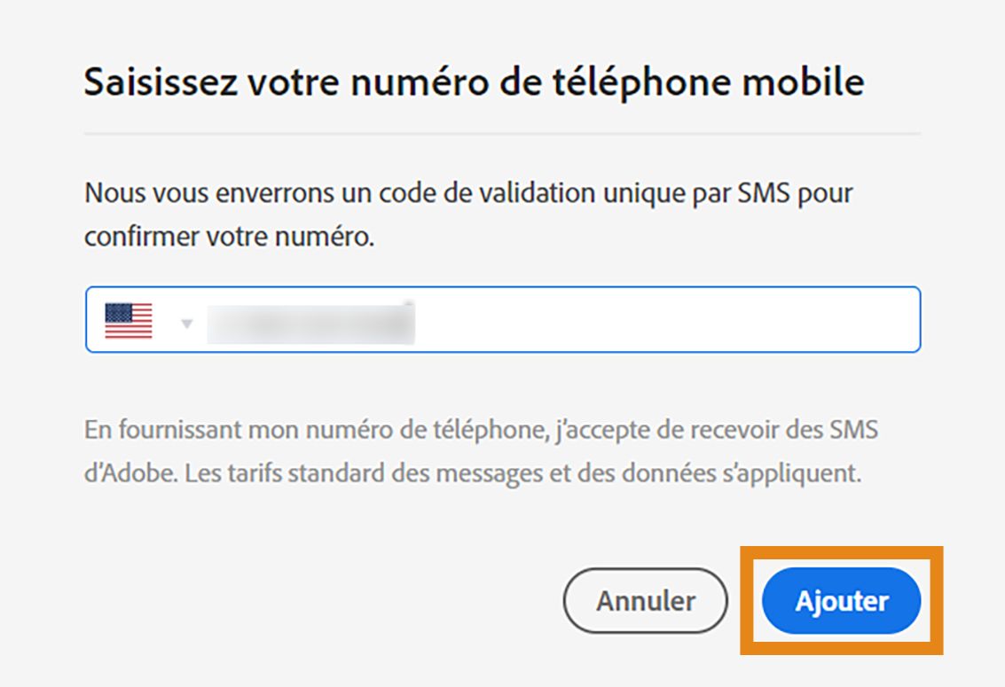 Confirmez que vous souhaitez activer les notifications texte (SMS) sur votre téléphone portable.