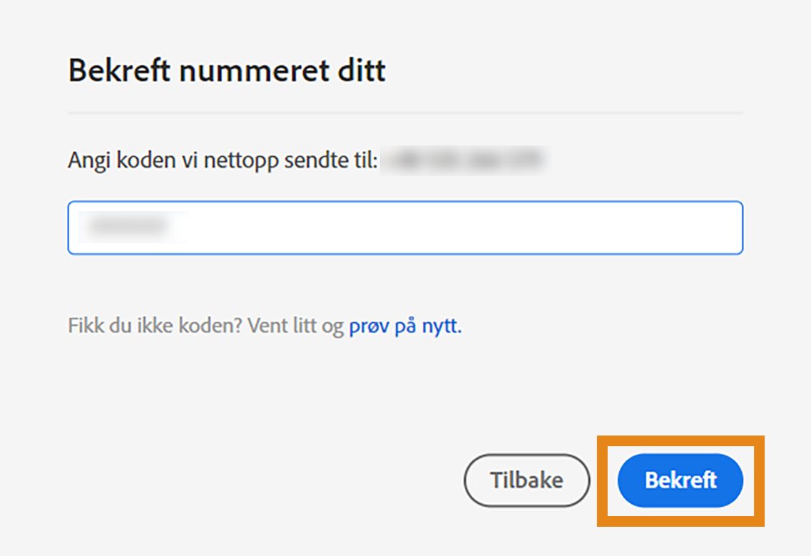 Bekreft koden