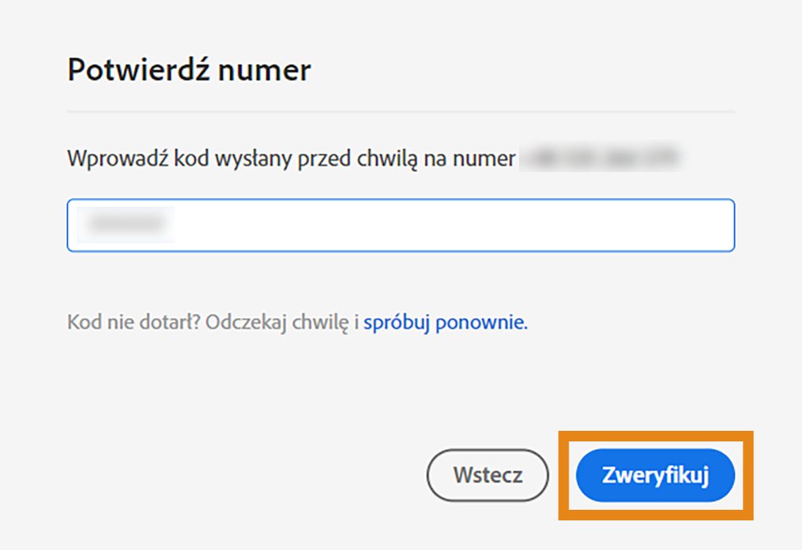 Potwierdzenie kodu