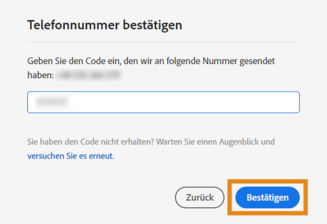 Codebestätigung