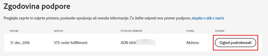 Oglej si podrobnosti v Zgodovini podpore