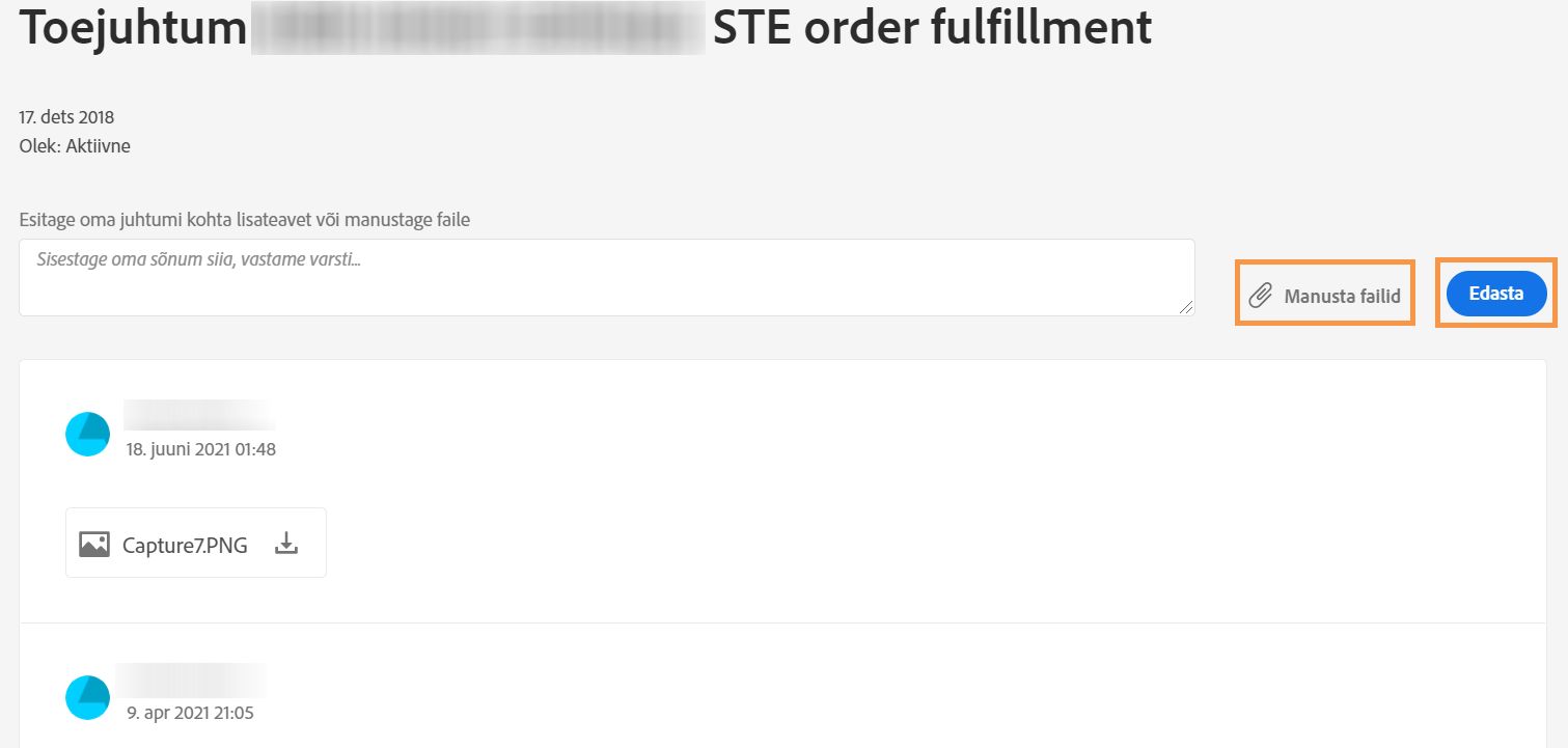 Arve manustamine klienditeeninduses