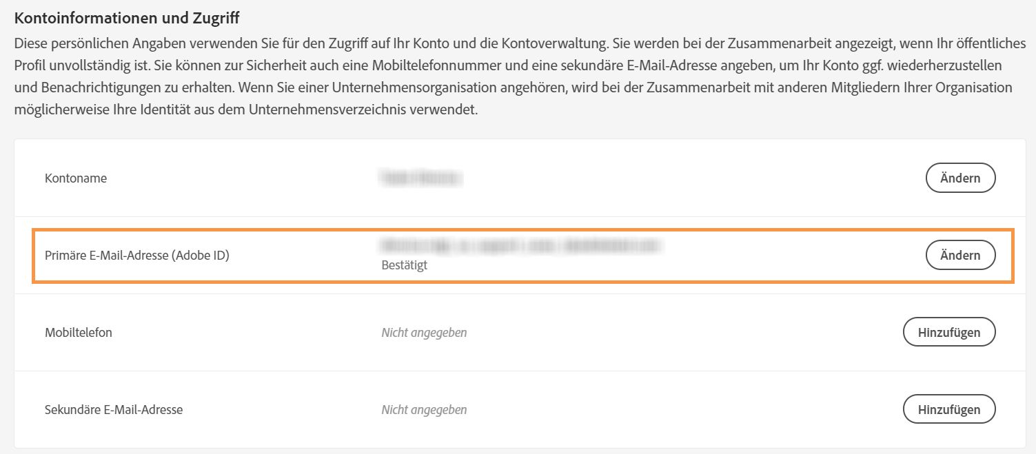 Überprüfe oder ändere deine E-Mail-Adresse