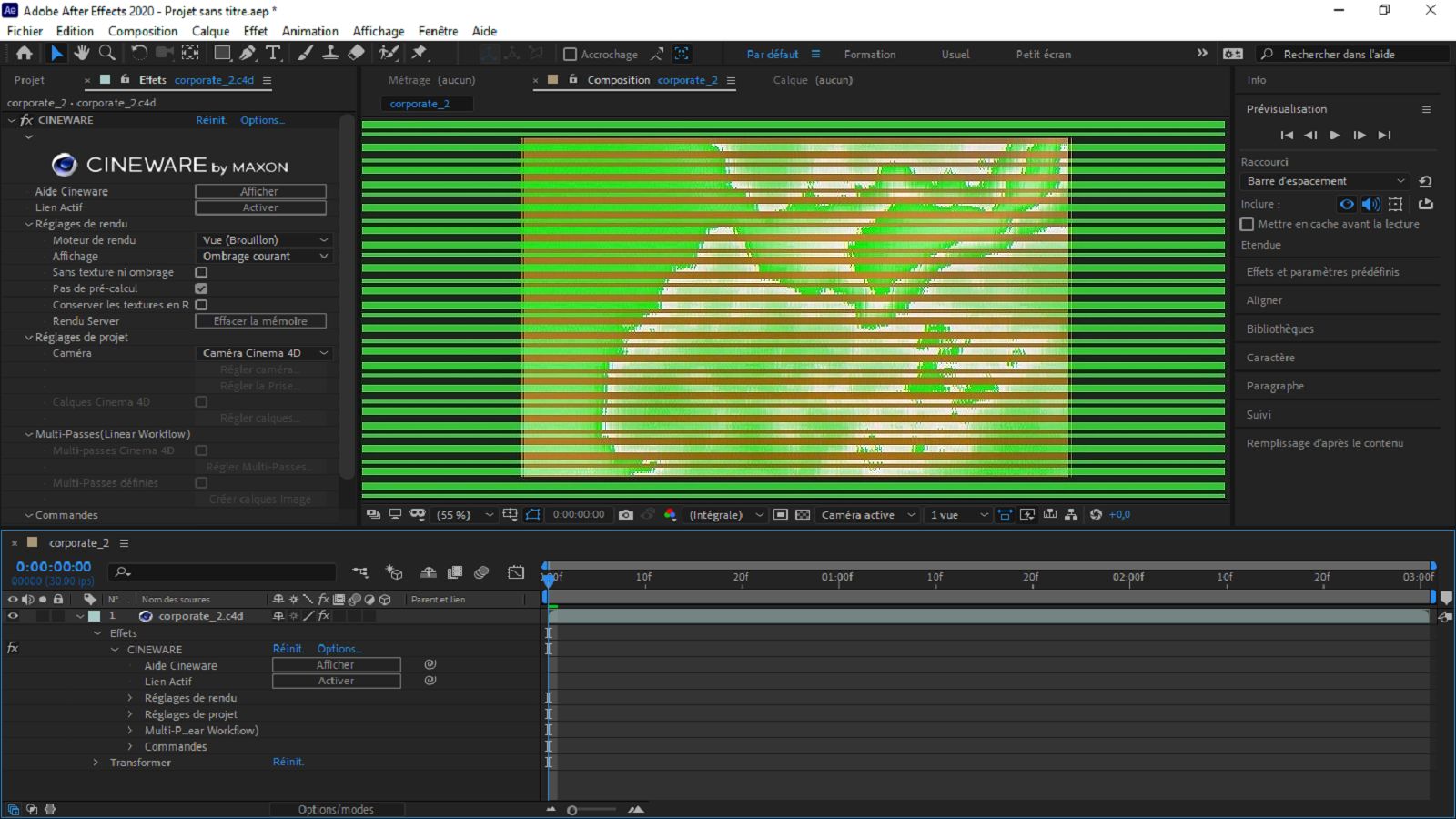 erreur de ligne horizontale verte