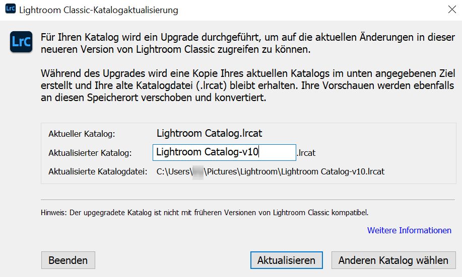 Katalogaktualisierung
