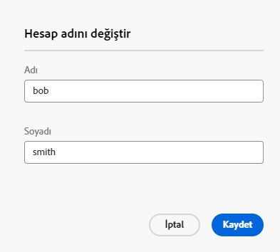 Yeni e-posta değerinin eklendiği e-posta güncelleme katmanı