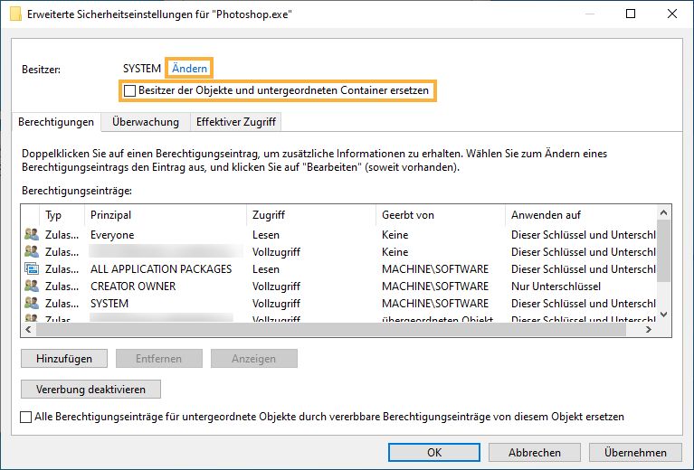 Eigentümer wechseln