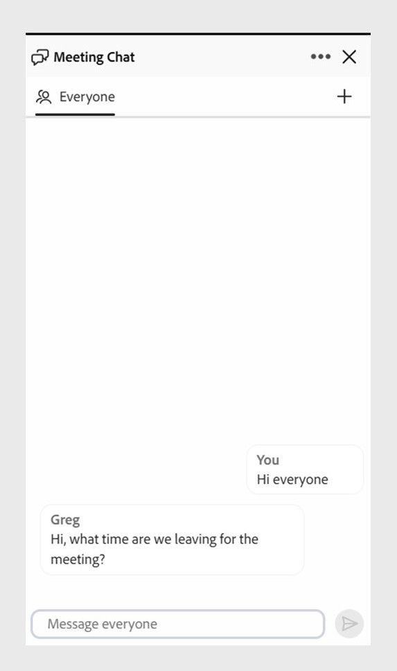 Chat in the chat panel