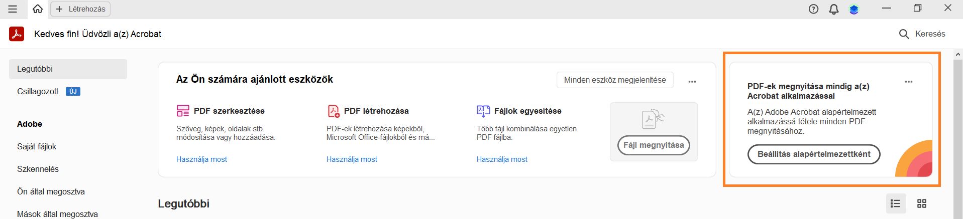 Acrobat bővítmény használata a Chrome böngészőben