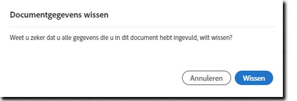 De opdracht Documentgegevens wissen.