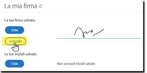 Creare la firma