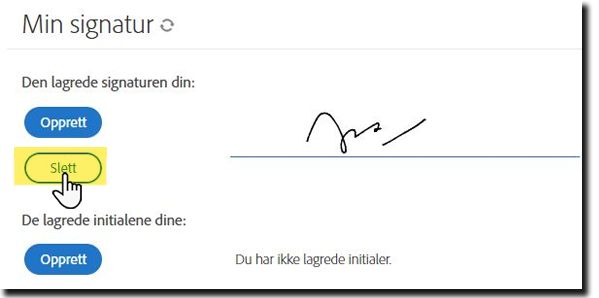 Opprette signaturen din