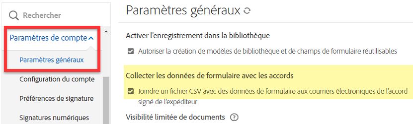 Commandes de pièce jointe CSV des champs de formulaire