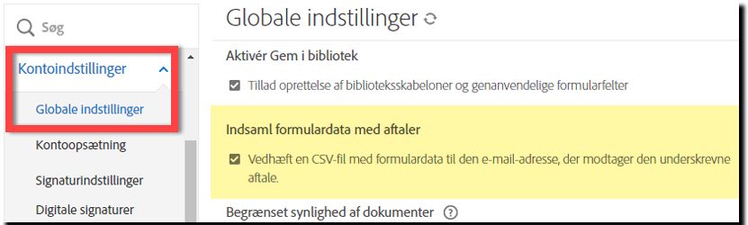 Formularfelters CSV-kontroller