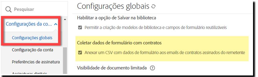 Controles de CSV do campo de formulário
