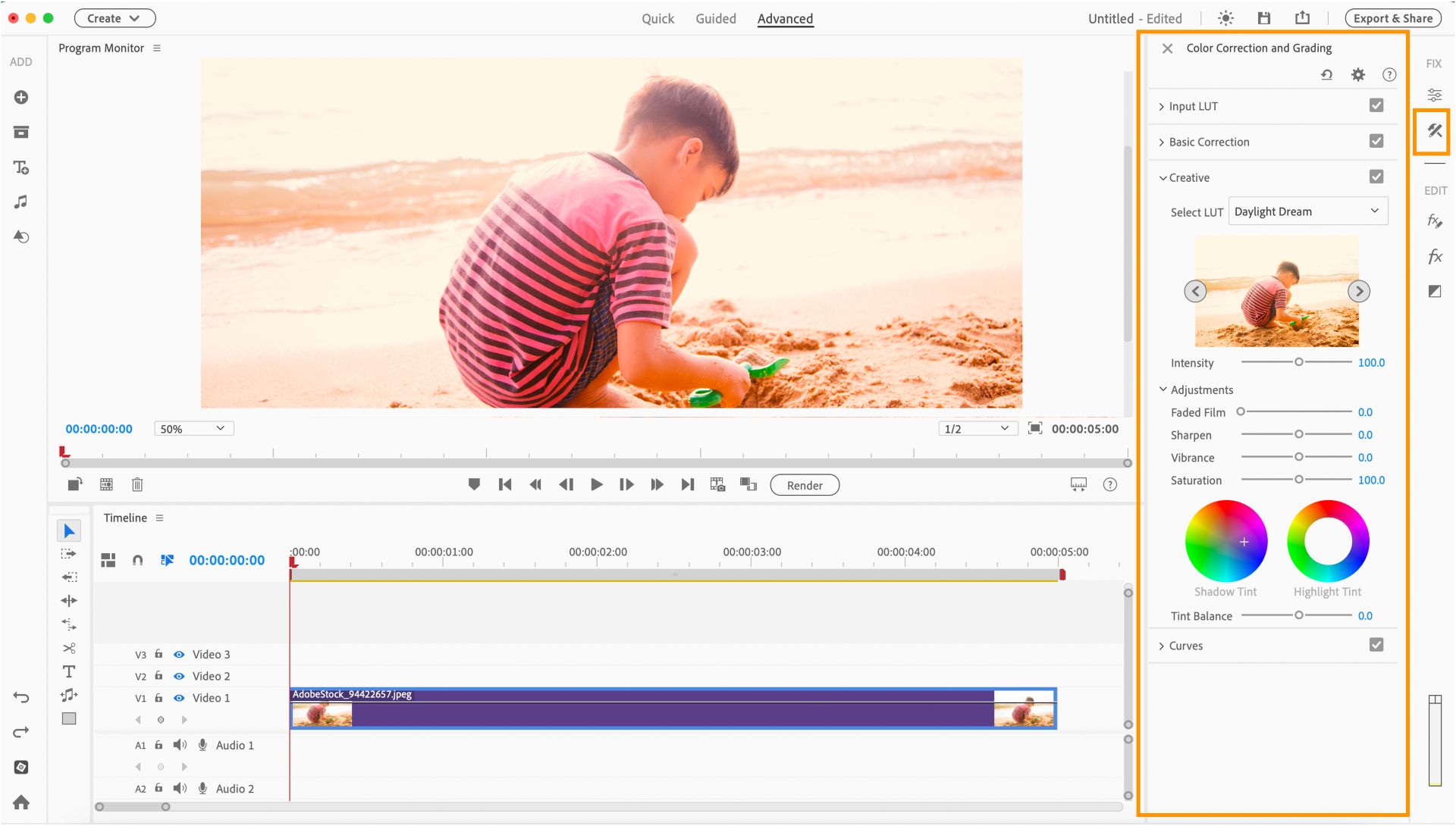 Ontdek de functie Kleurafstemming in Adobe Premiere Elements.