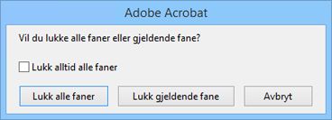 Bekreft før lukking av fane eller dokument