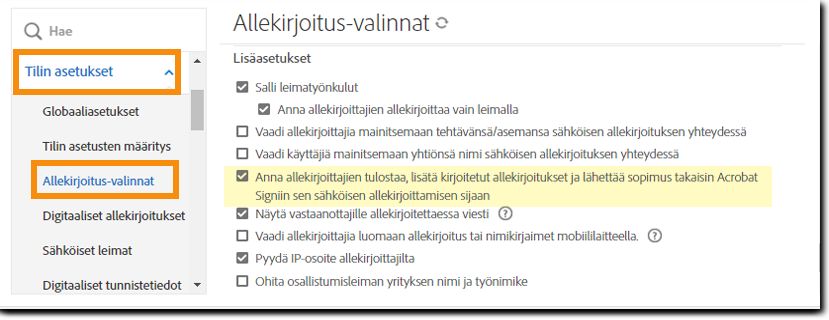 Kirjallisiin valintoihin vaihtaminen