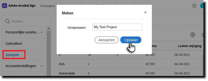 Een groep maken