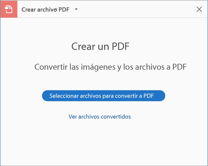 Crear PDF desde Herramientas
