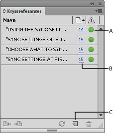 Kryssreferanser-panelet