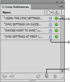 اللوحة Cross-References
