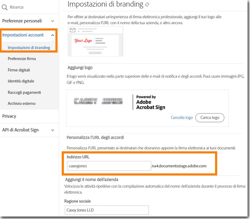 Inserire il proprio nome di host