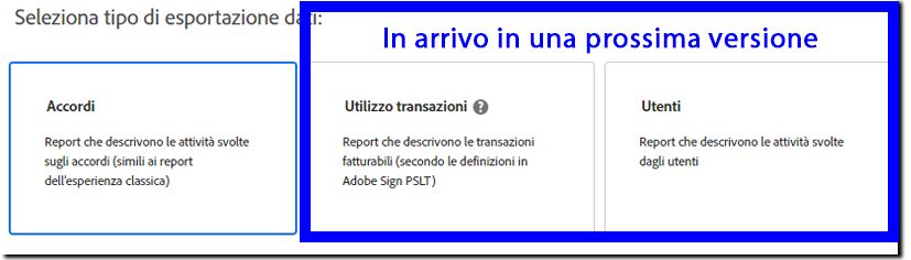 Tipo di esportazione dati