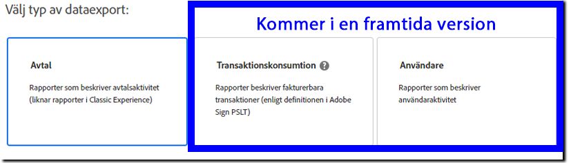 Typ av dataexport