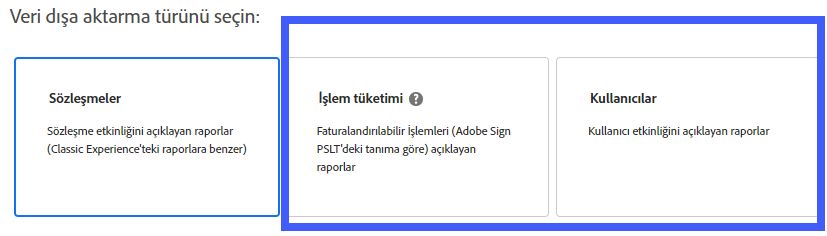 Veri Dışa Aktarım Türü
