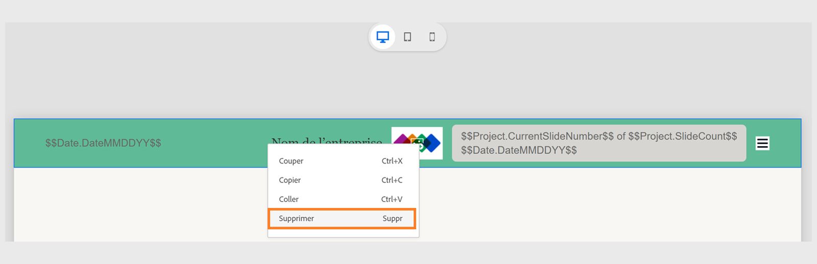 Suppression d’un en-tête