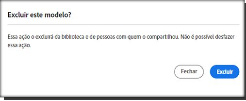Exclua a tela de confirmação do modelo