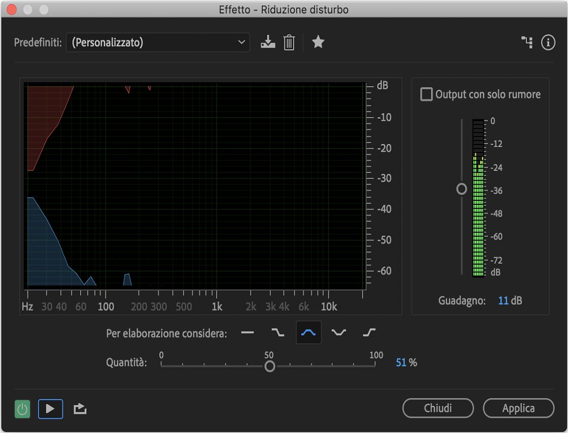 Controlli dell’effetto Riduzione disturbo