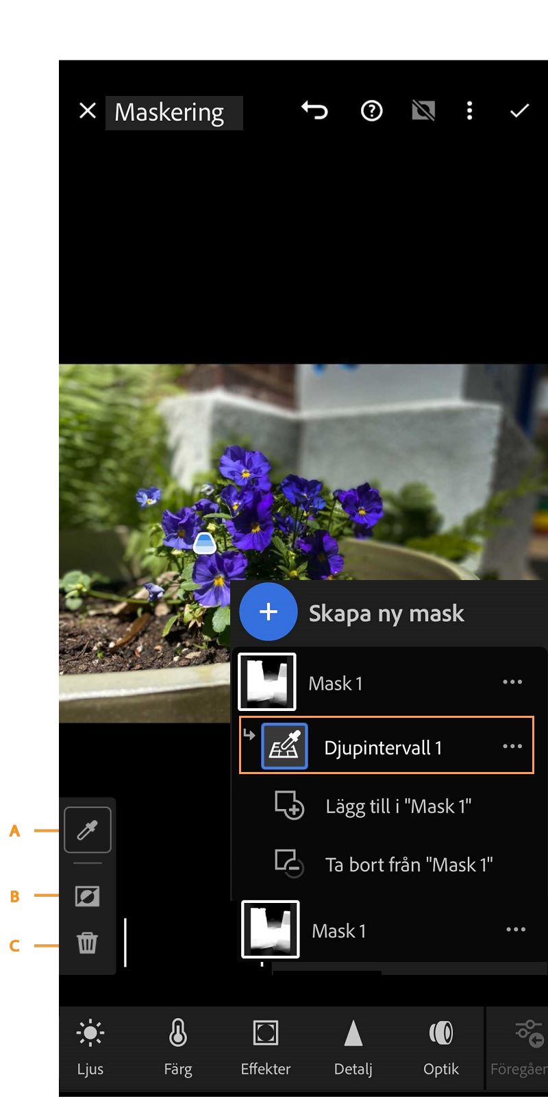 djupintervallmaskering