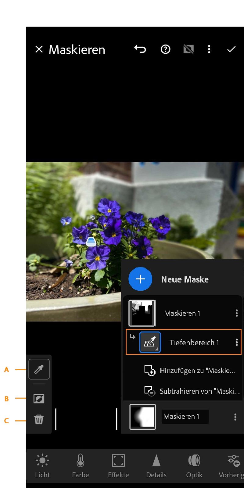 Tiefenbereichsmaskierung