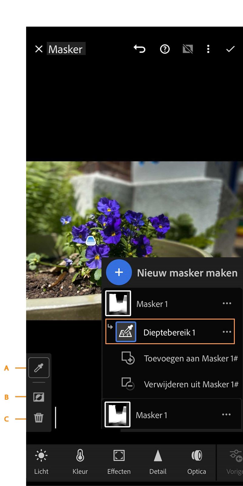 dieptebereikmaskering