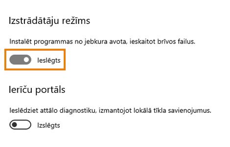 Izstrādātāja režīms