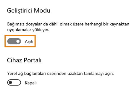 Geliştirici modu