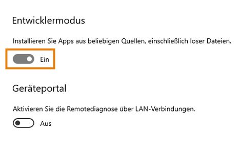 Entwicklermodus