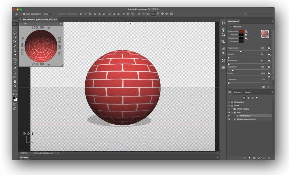 Tekstura w panelu 3D programu Photoshop