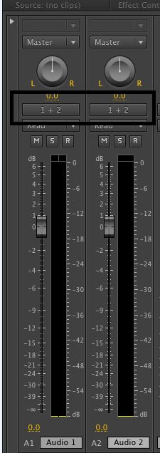 Uso del mezclador de pistas de audio para asignar pares estéreo a pistas