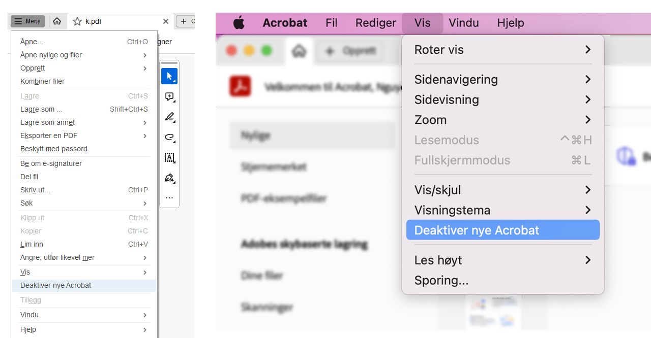 Slik slår du av nye Acrobat
