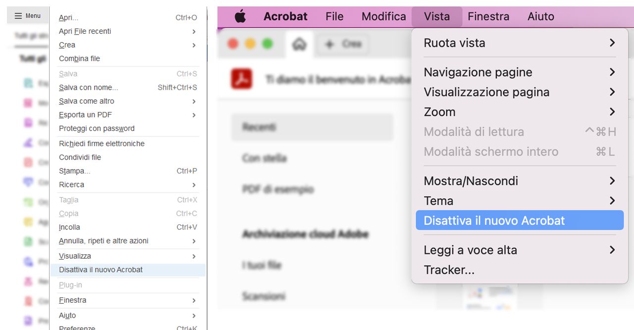 Come disattivare il nuovo Acrobat